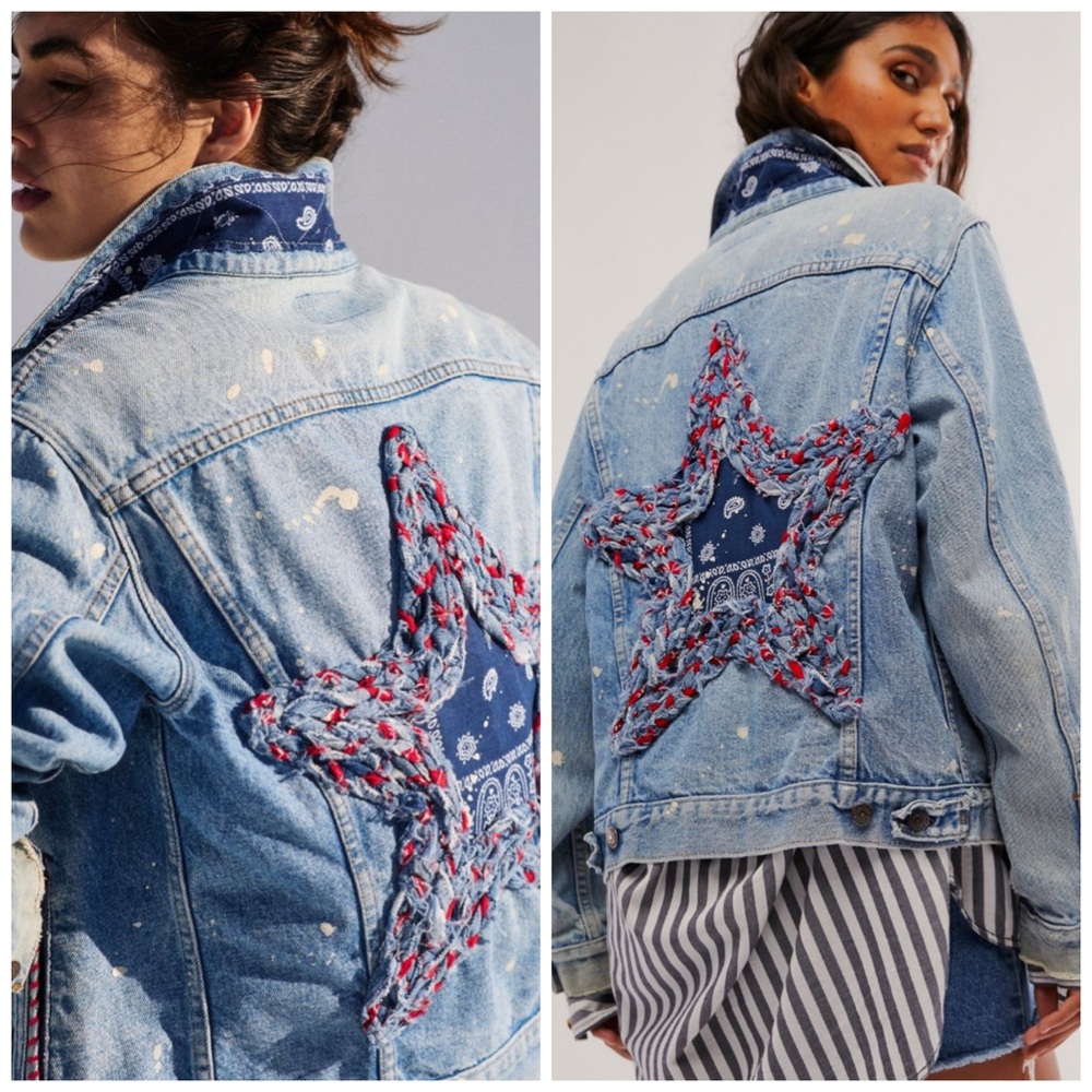 FP Tricia Fix Denim Star Jacket
